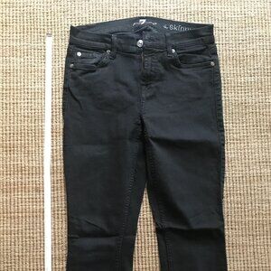Seven The Skinny Black Jeans Mid Rise Size 26